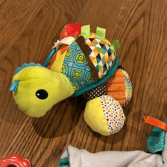 Three Baby Toys:  Infantino Pal Turtle, Bright Stars Elephant, NUBY Monkey - Picture 5 of 16